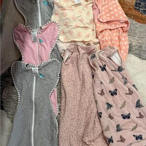 Sleep sacks and swaddles